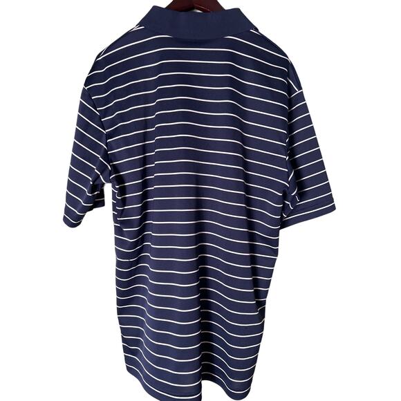 Tampa Bay Rays Polo Large Blue With White Stripes Embroidered TB Logo - Picture 3 of 4